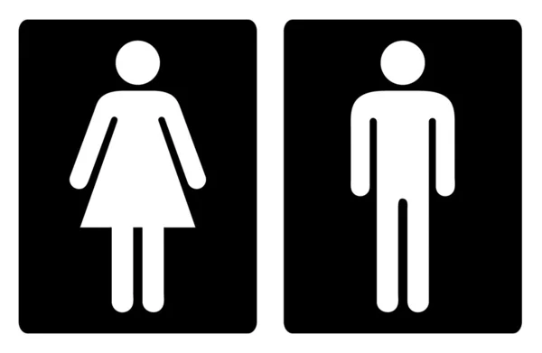 Symboles de toilettes simples — Image vectorielle