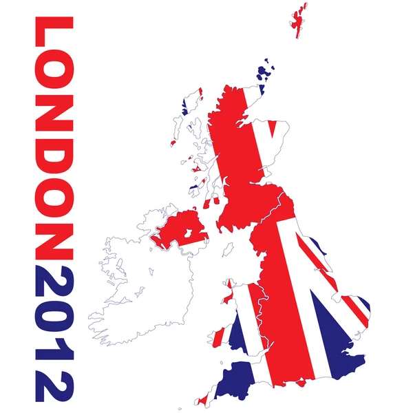 Londres 2012 mapa — Vetor de Stock