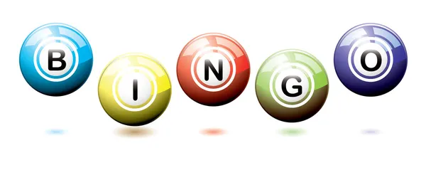 Bingo balls bounce — Stock Vector