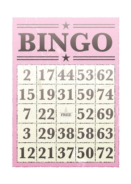 Carte de bingo — Image vectorielle