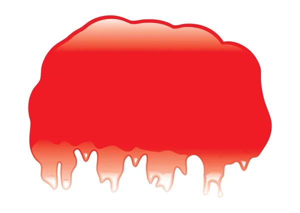 Blob dribble rosso — Vettoriale Stock