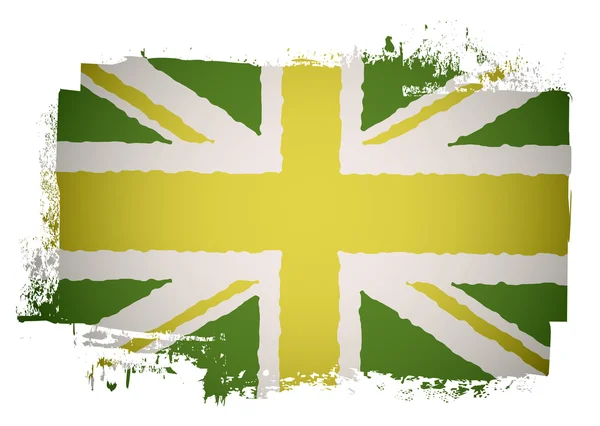 Bandera británica verde — Vector de stock