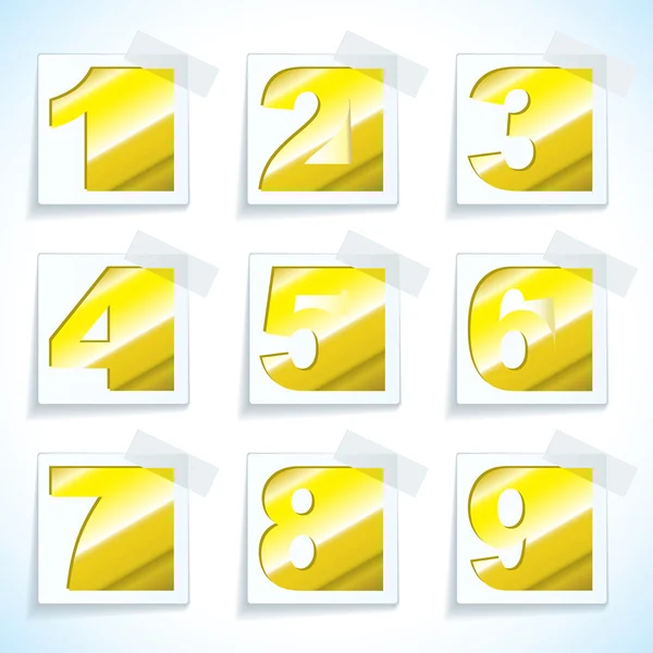 Nombre d'étiquettes d'or pepr — Image vectorielle