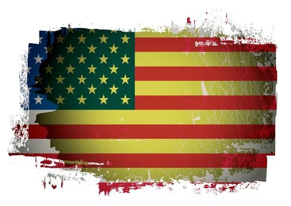 古いアメリカの国旗 — ストックベクタ