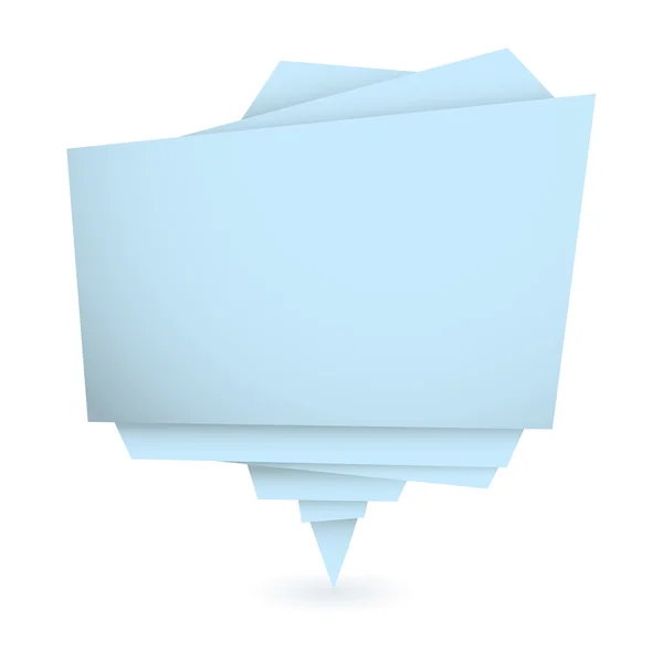 Origami blauwe element — Stockvector