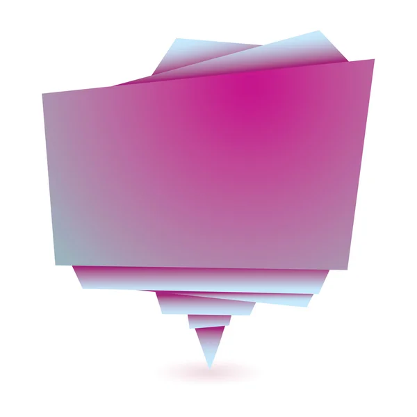 Origami elemento rosa — Vector de stock