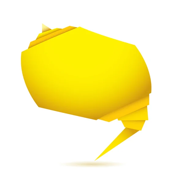 Elemento amarelo Origami — Vetor de Stock