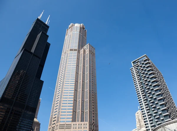 Chicago Skyline de la rivière — Photo
