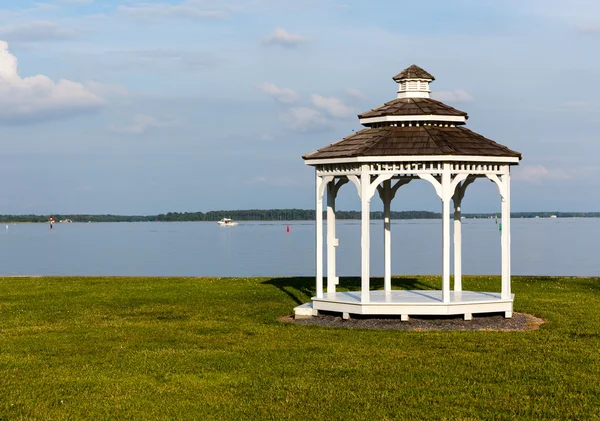 stock image Pair of garden chairs by Chesapeake bay