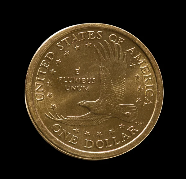 Makro bilden av en dollar oss mynta — Stockfoto