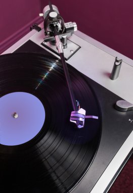 Vinil analog kayıt oyuncu kartuş ve lp