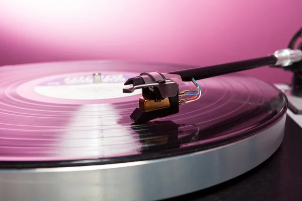 Vinyl gramofon analogový kazeta a lp — Stock fotografie