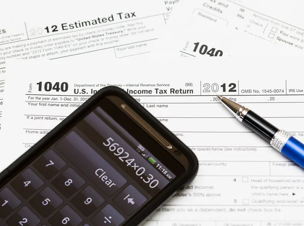 2012 yılı için ABD vergi form 1040 — Stok fotoğraf