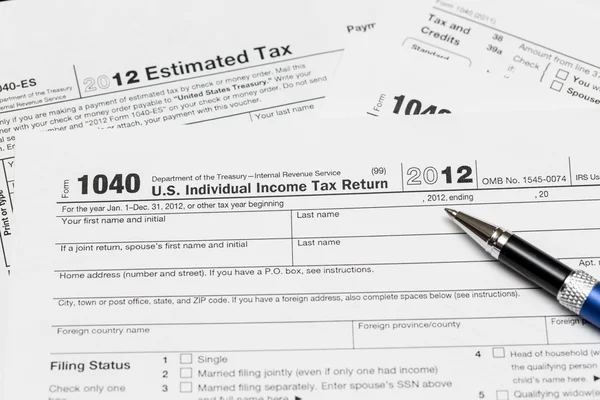 Steuerformular 1040 für 2012 — Stockfoto