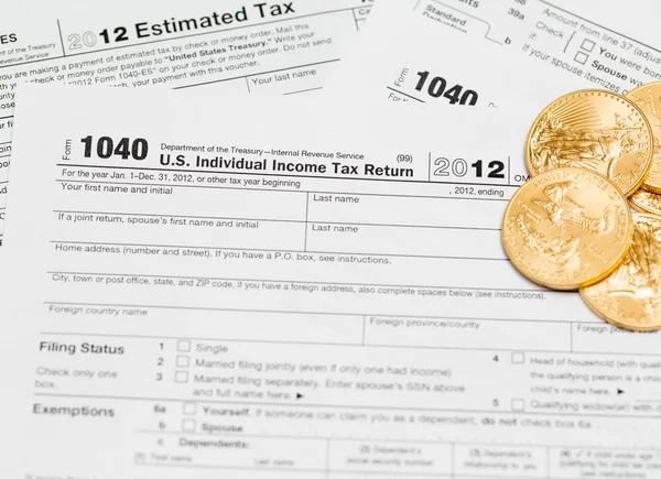 ΗΠΑ φορολογική μορφή 1040 για το έτος 2012 — Φωτογραφία Αρχείου