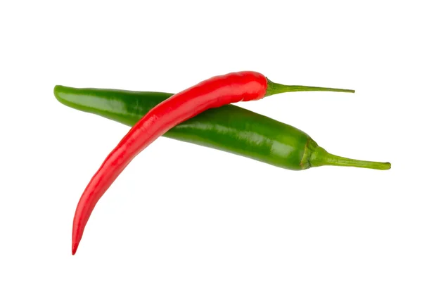 Dwie papryki chili — Zdjęcie stockowe