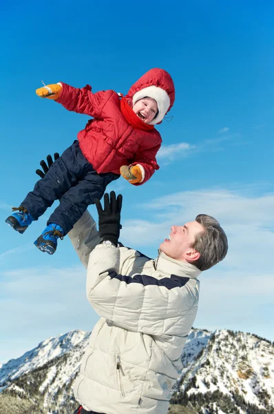 Father playing with child boy — Stock Photo, Image