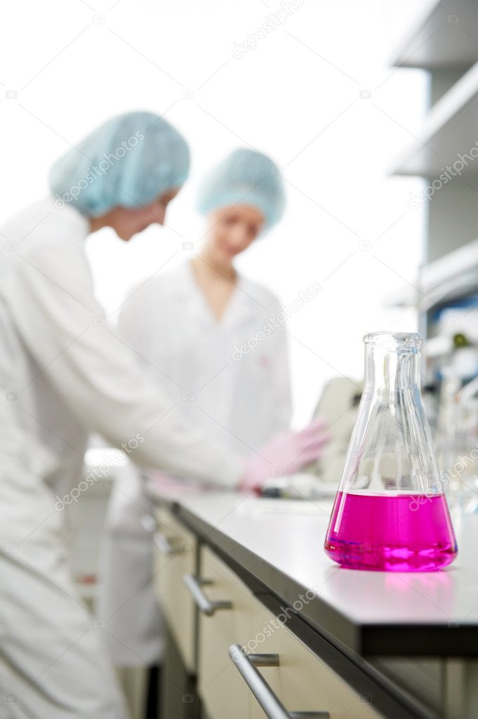 Medical female scientists in a laboratory