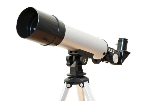 Telescópio isolado sobre fundo branco — Fotografia de Stock