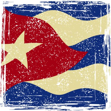 Cuba grunge flag clipart