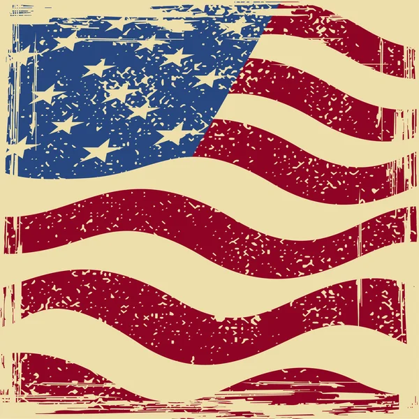 Bandiera grunge americana — Vettoriale Stock
