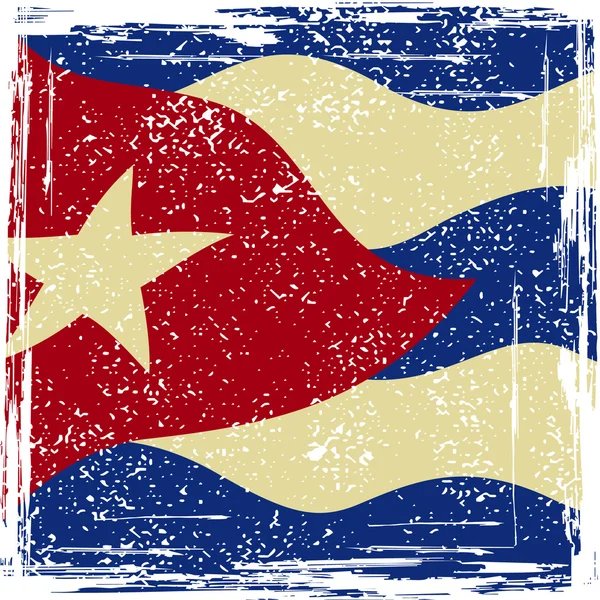 Kuba grunge zászló — Stock Vector