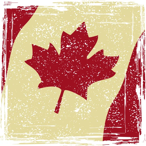 Kanadische Grunge-Flagge — Stockvektor