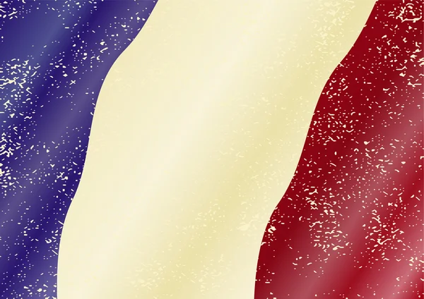 Francouzská vlajka grunge — Stockový vektor