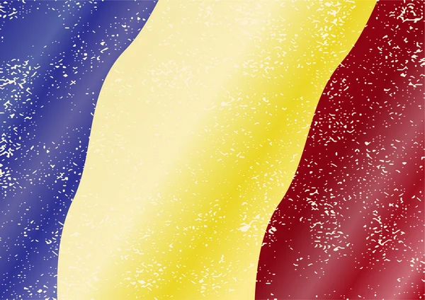 Bandeira grunge romena — Vetor de Stock