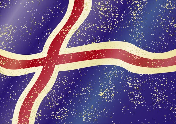 Гранж-флаг Исландии — стоковый вектор
