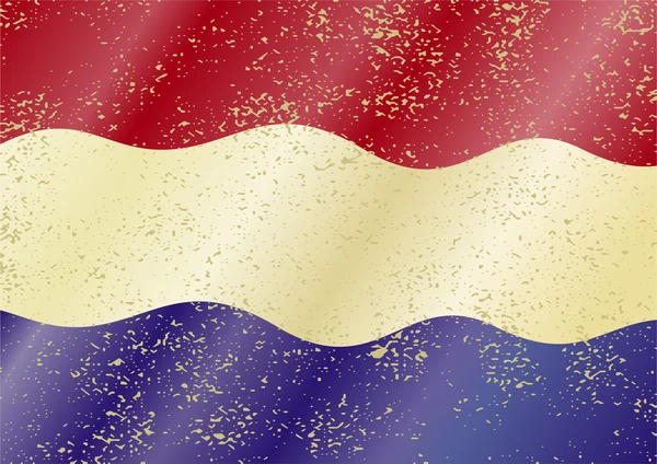 Holandská grunge vlajka — Stockový vektor