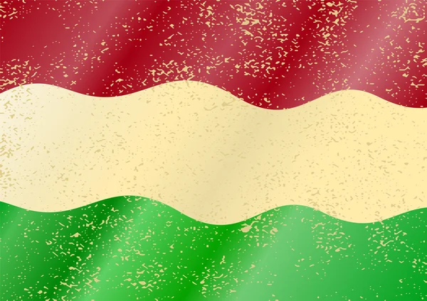 Maďarská grunge vlajka — Stockový vektor