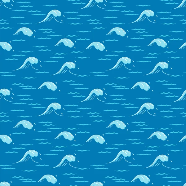 Αδιάλειπτη μοτίβο με κύματα. εικονογράφηση διανύσματος — Διανυσματικό Αρχείο