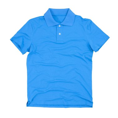 Photograph of blank polo shirt isolated on white clipart