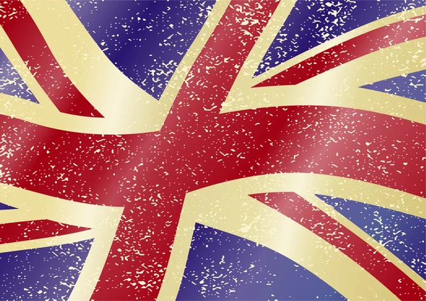 Britse grunge vlag — Stockvector