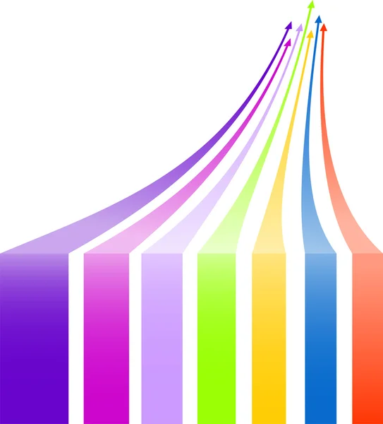 Multicolored arrows background. Vector illustration. — Stock Vector