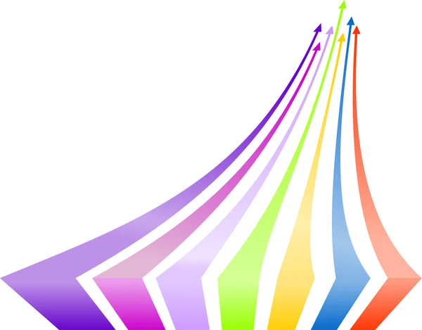 Fond de flèches multicolores. Illustration vectorielle . — Image vectorielle
