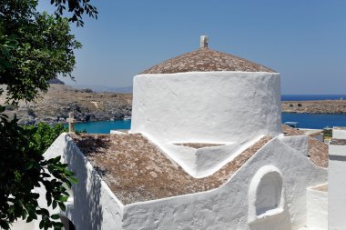 The church of Panagia, Lindos, Rhodes, Greece clipart