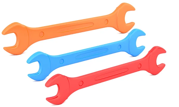Three color wrenches — Stock Photo, Image