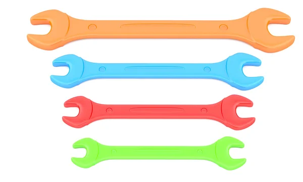 Four color wrenches — Stock Photo, Image