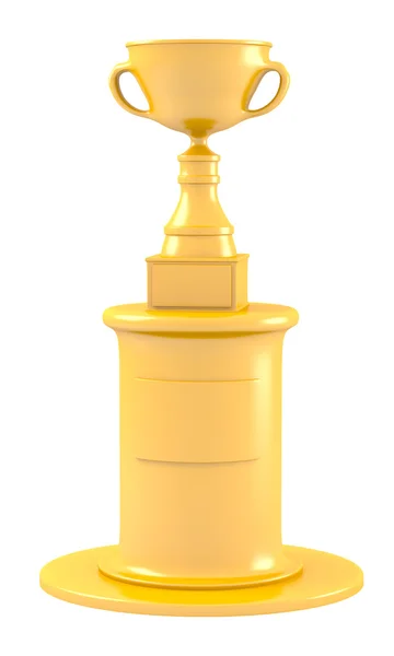 Кубок на золотом пьедестале — стоковое фото