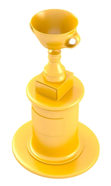 Cup på gyllene piedestal — Stockfoto