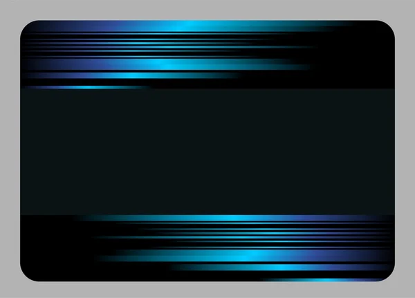 Tarjeta creativa negra con rayas azules — Foto de Stock