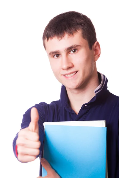 Happy Young Boy with Thumb Up — Stock Photo, Image