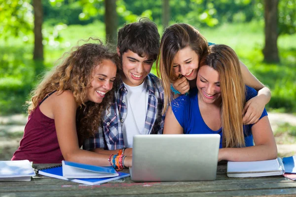 Group of Teenage Students at Park — Stock Photo, Image