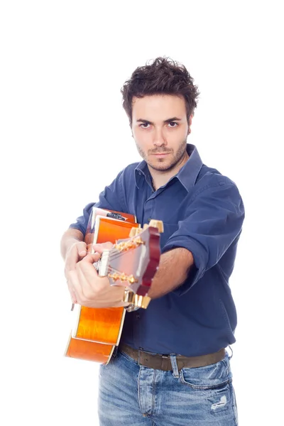 기타를 치던 청년 — 스톡 사진