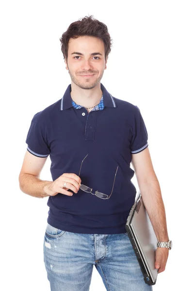 Young Student with Computer — Stock Photo, Image