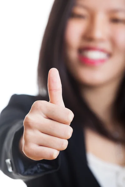 Young Chinese Woman with Thumb Up — Stock Photo, Image