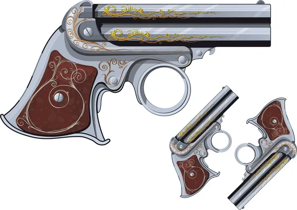 Derringer revolver — Stock vektor