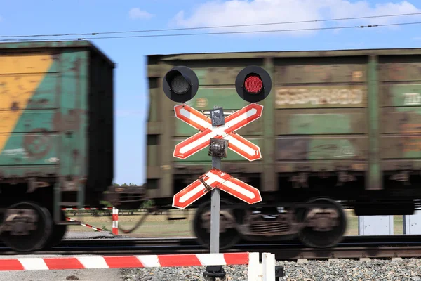 Железнодорожный переход — стоковое фото